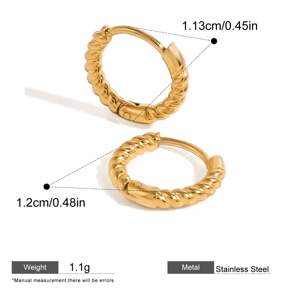 Rope Twist Hoops
