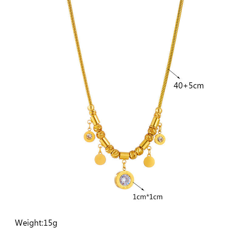 Zircon Snake Chain Necklace