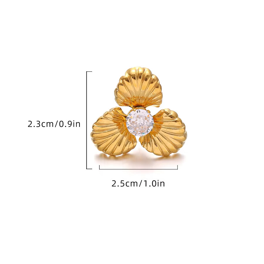 Zircon Flower Studs