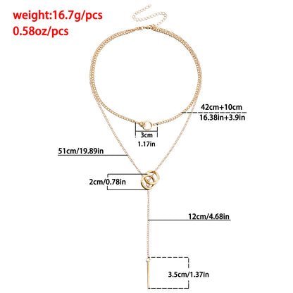 Layered Cross Lariat