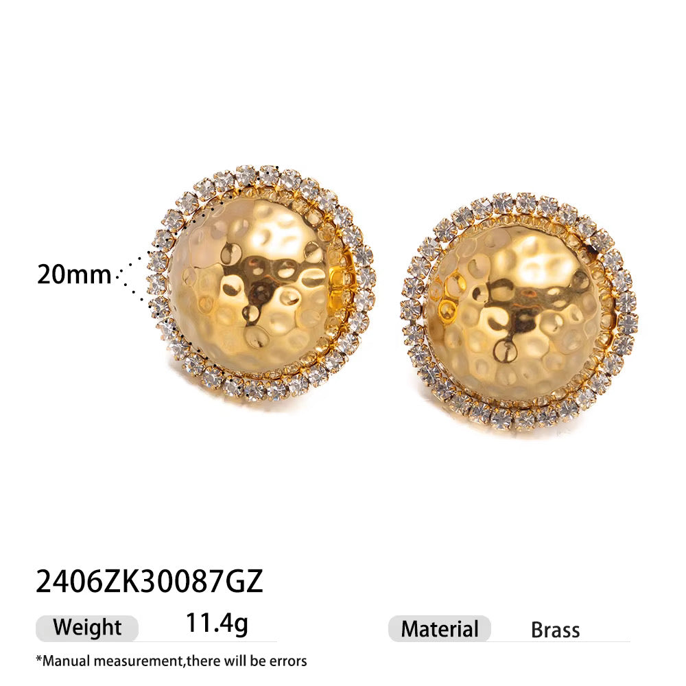 Zircon Halo Studs
