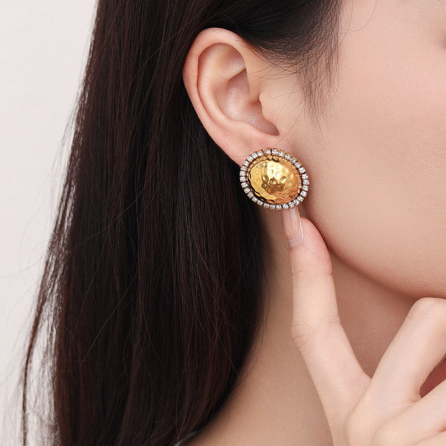Zircon Halo Studs
