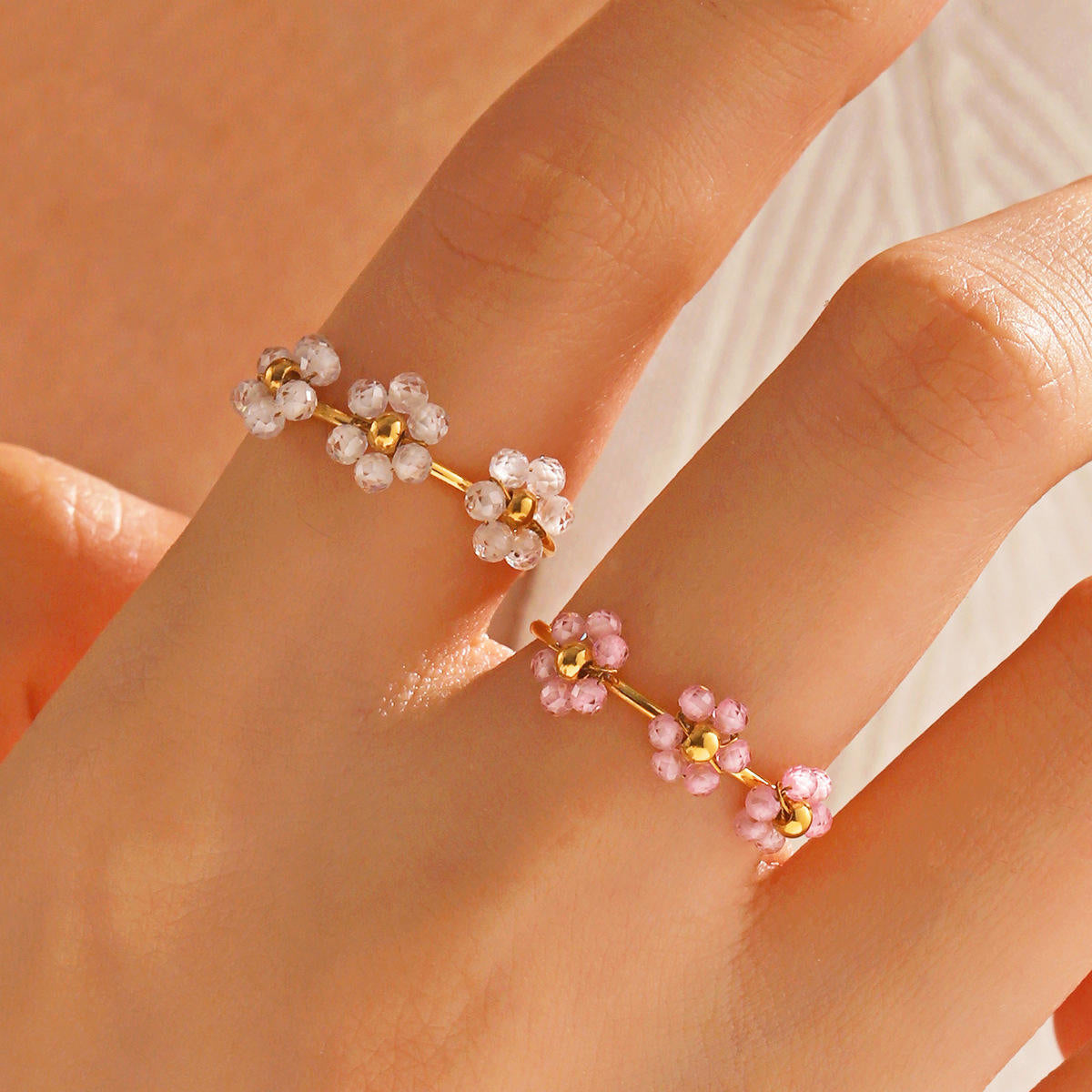 Zircon Daisy Ring