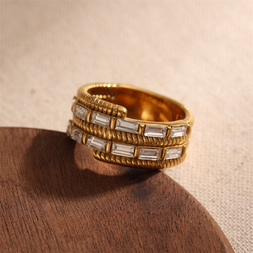 Baguette Crystal Ring