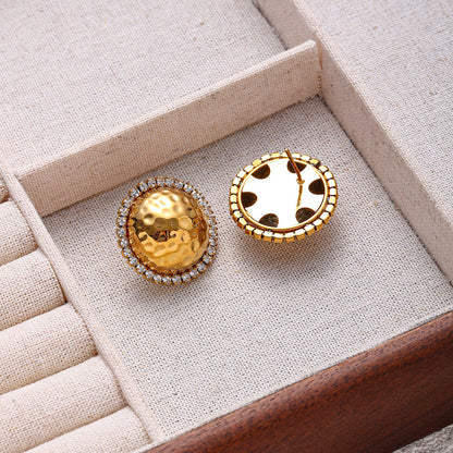 Zircon Halo Studs