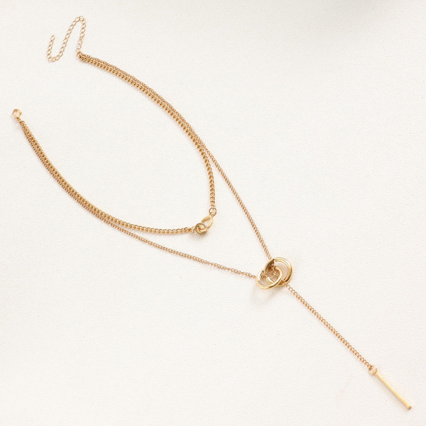 Layered Cross Lariat