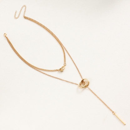 Layered Cross Lariat