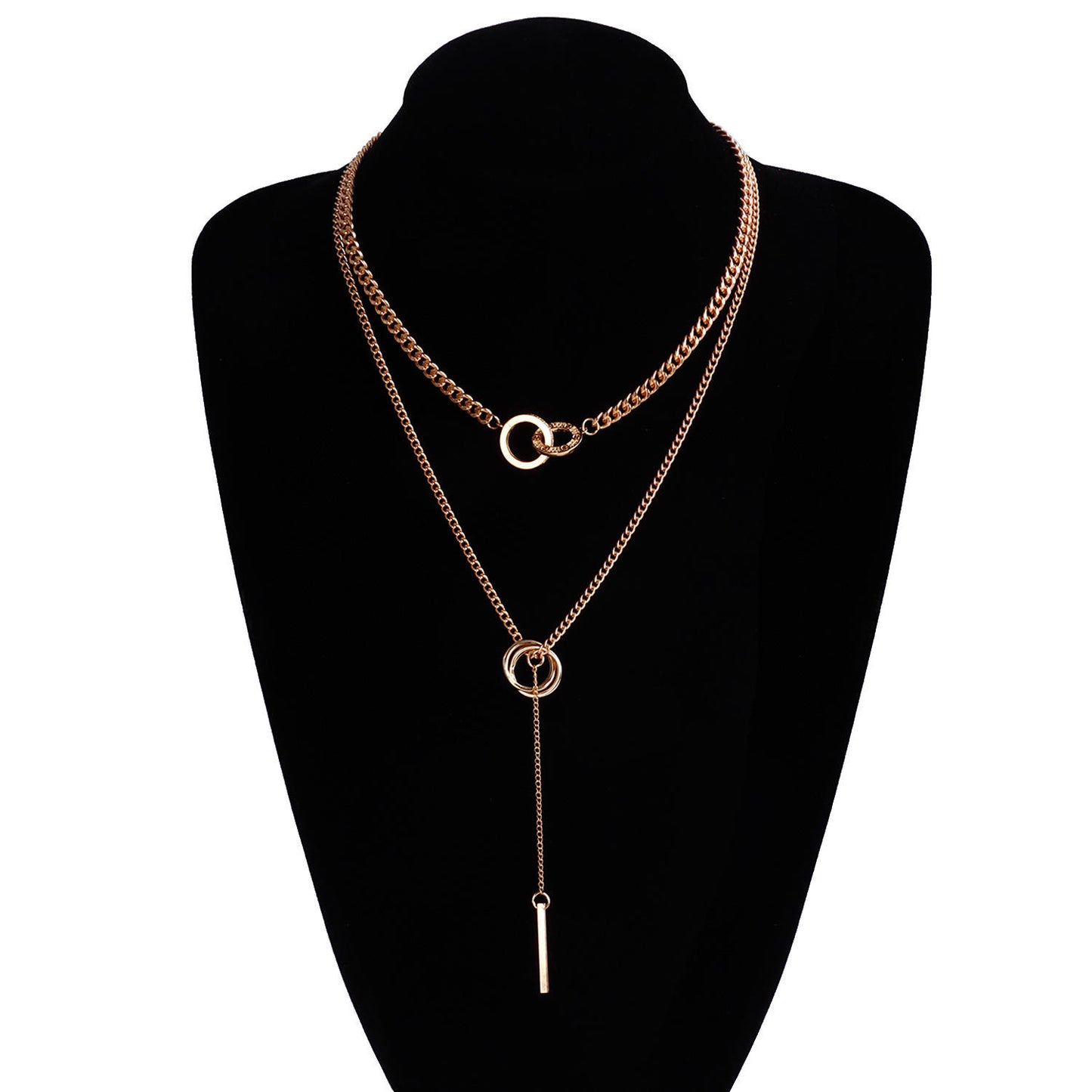 Layered Cross Lariat