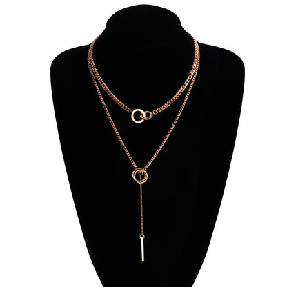 Layered Cross Lariat