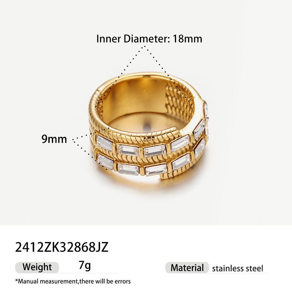 Baguette Crystal Ring