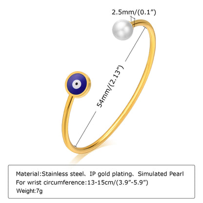 Evil Eye Cuff — Gold