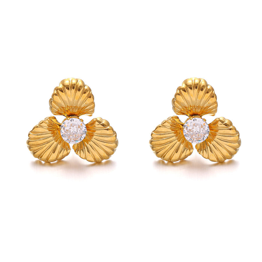 Zircon Flower Studs