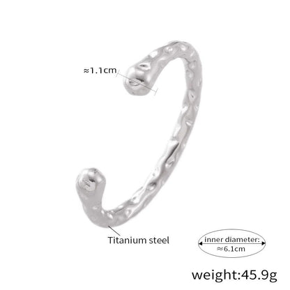 Hammered Open Bangle